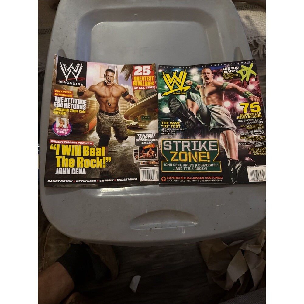 WWE Magazine Lot 2 John Cena October 2009 Holiday 2011 Wrestling The Rock